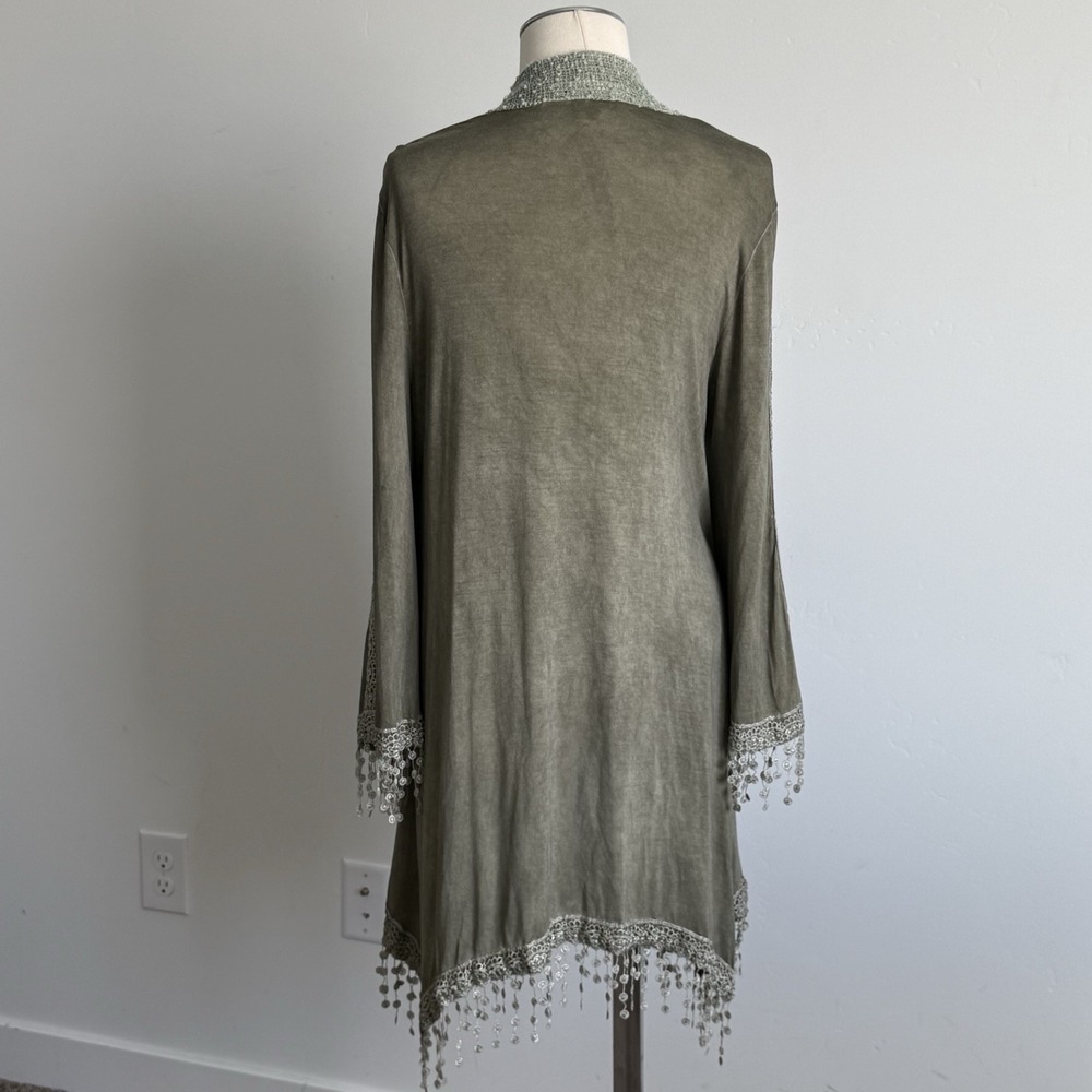 Cupio Kimono Whimsy Forest Fairy Pirate Coastal Cowgirl Artsy M/L Grunge BOHO - Picture 4 of 9